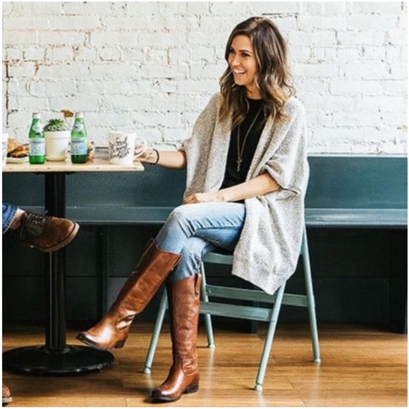 🤎 FRYE Women's Melissa Button Riding Boot in Cognac - Picture 6 of 13